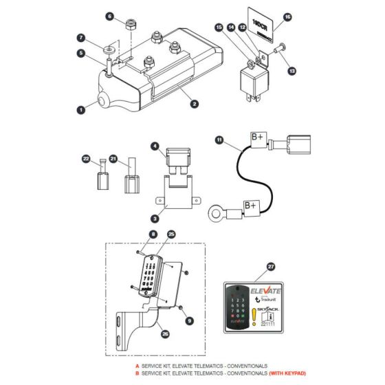 Elevate Telematics Assembly for Skyjack SJIII 4740 DC Scissor Lift