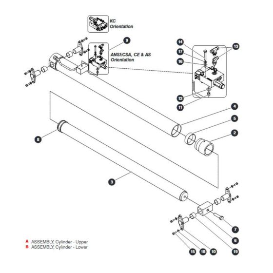 Lift Cylinders for Skyjack SJIII 4740 DC Scissor Lift