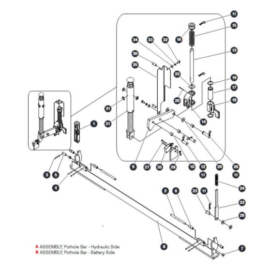 Pothole Protection Assembly for Skyjack SJIII 4740 DC Scissor Lift