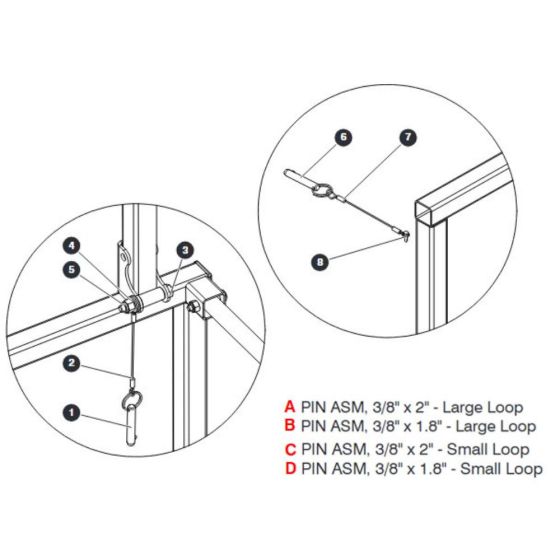 Quick Release Pin Assembly for Skyjack SJIII 4740 DC Scissor Lift