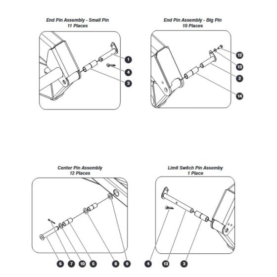 Scissor Connecting Hardware for Skyjack SJIII 4740 DC Scissor Lift
