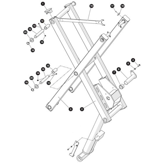 Scissor Arm (Level 3) Assembly for Skyjack SJ3014 Micro DC Scissor Lift