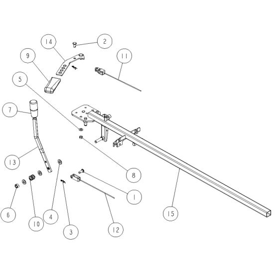 Handle Assembly -5 for OREC SP1000 Mower
