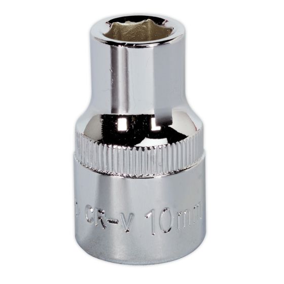 WallDrive Socket 10mm 1/2"Sq Drive Fully Polished Sealey Part No. SP1210