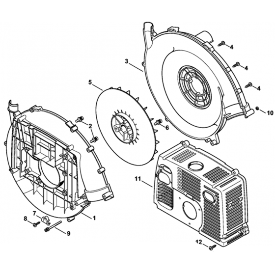 Fan Housing Assembly for Stihl SR 5600