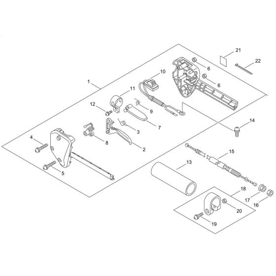 Throttle for ECHO SRM-222ES/L