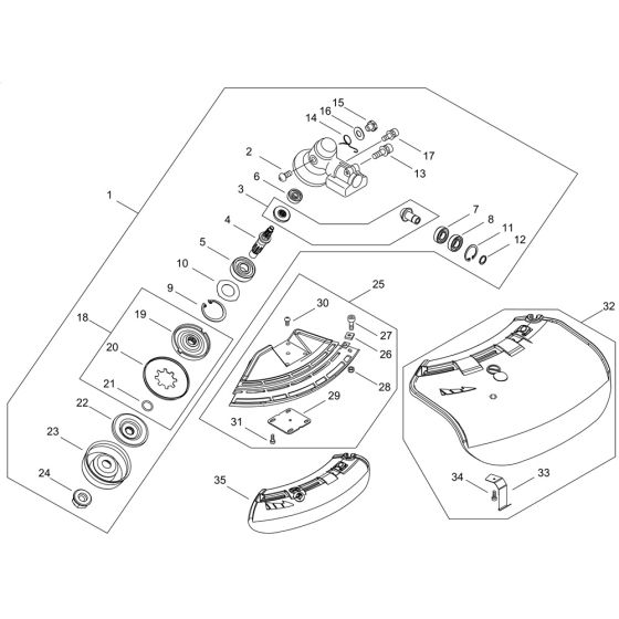 Gear Case & Shield for ECHO