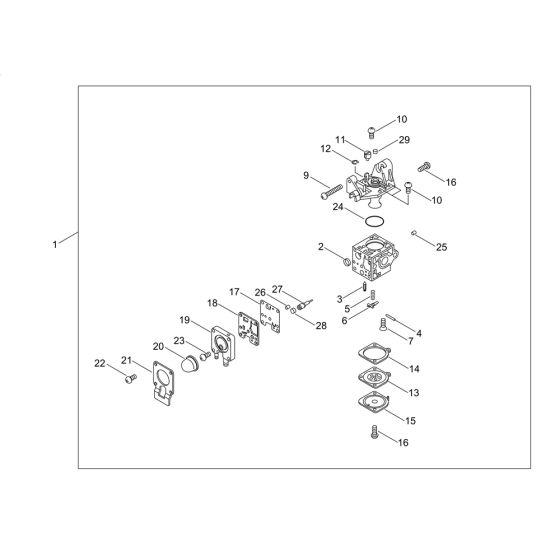 Carburettor for ECHO SRM-236ES/L