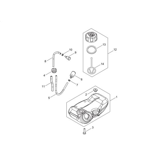 Fuel Tank for ECHO SRM-236ES/L