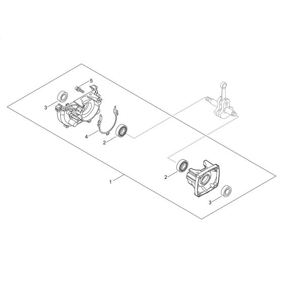 Crankcase for ECHO SRM-236TES/L