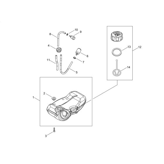 Fuel Tank for ECHO SRM-236TES/L