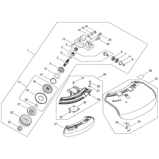 Gear Case & Shield for ECHO