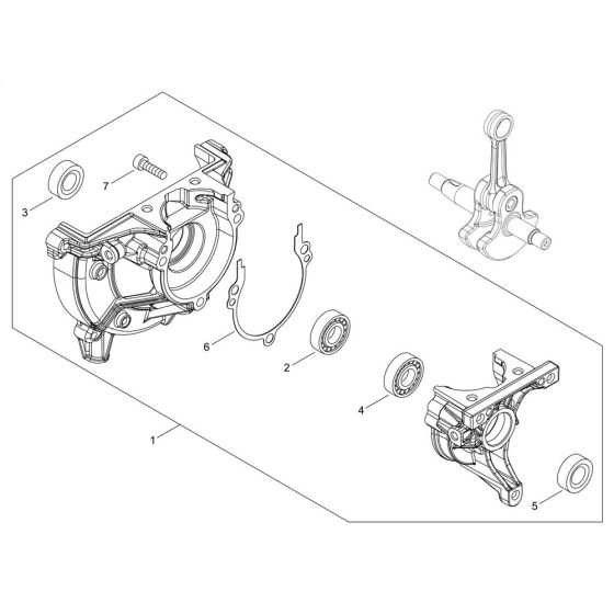 Crankcase for ECHO SRM-2620ES/U
