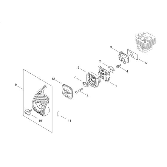 Air Cleaner, Carburetor for ECHO SRM-265/L Brushcutter