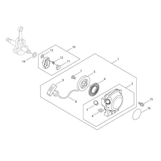 Recoil Starter for ECHO SRM-265/L
