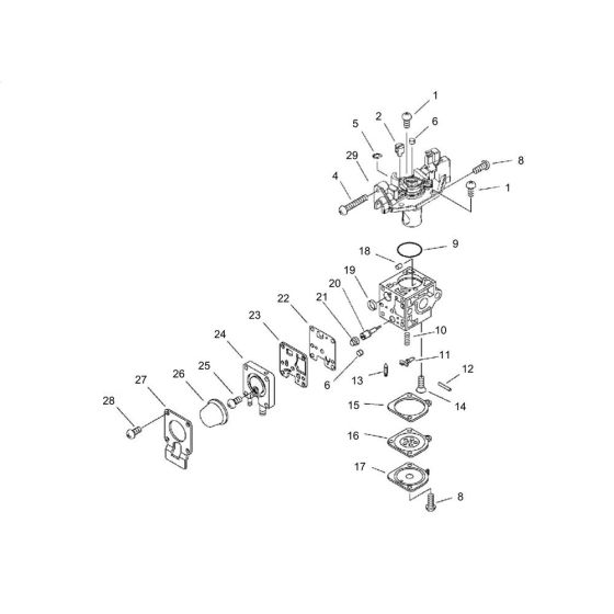 Carburettor for ECHO SRM-265ES/U