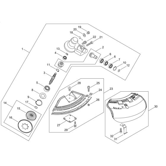 Gear Case & Shield for ECHO