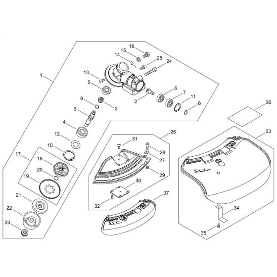 Gear Case & Shield for ECHO