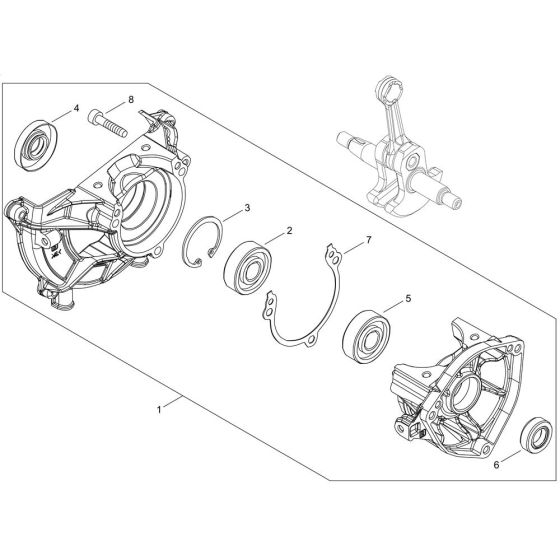 Crankcase for ECHO Brushcutter