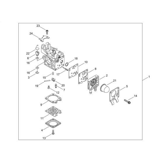 Carburettor for ECHO SRM-3020TES/U