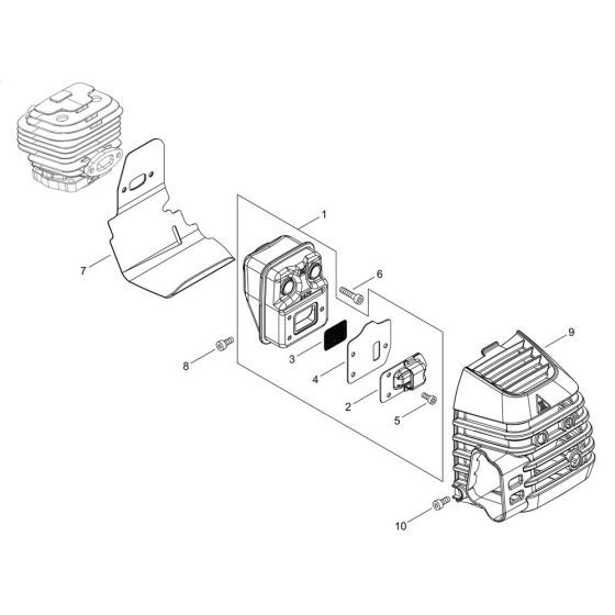 Muffler for ECHO Brushcutter
