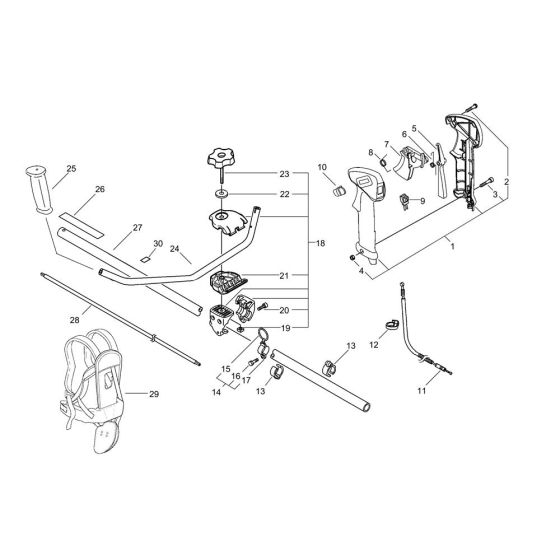 Handle for ECHO SRM-335ES/U