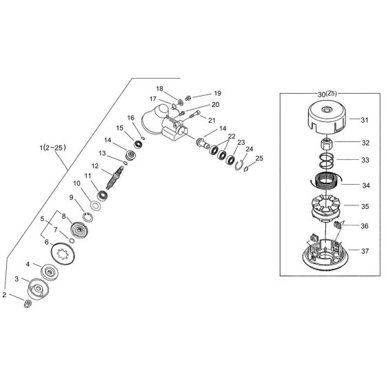 Gear Case for ECHO SRM-335TES/U