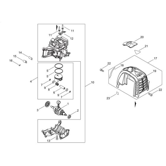 ECHO SRM-3611T/L Parts