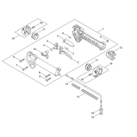 Throttle for ECHO SRM-3611T/L Brushcutter