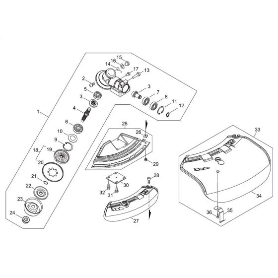 Gear Case & Shield for ECHO