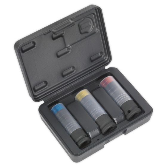 Alloy Wheel Ultra-Power Impact Socket Set 3pc 1/2"Sq Drive Sealey Part No. SX039