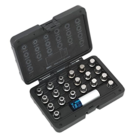 Locking Wheel Nut Key Set 21pc - BMW & Mini Sealey Part No. SX209