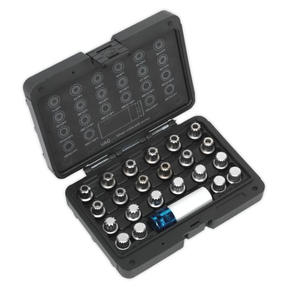 Locking Wheel Nut Key Set 23pc - VAG Sealey Part No. SX210