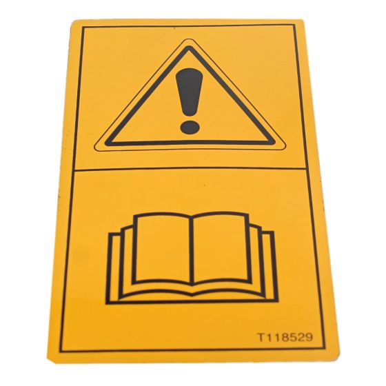 Read Handbook Decal for Terex TA6, TA9 Dumper - OEM No. T118529