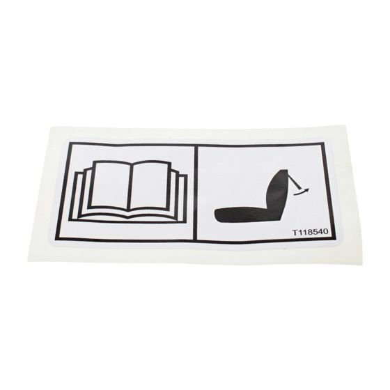Decal Manual Location for Terex TA3H, TA3SH & TA3.5SH Dumpers - OEM No. T118540