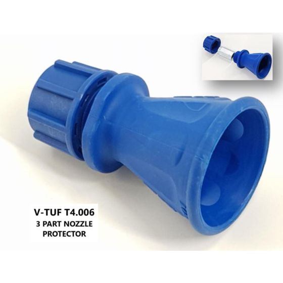 Nozzle Holder - 1/4f X 1/4f Plated (BLUE 3 Part) - T4.006 - V-TUF Pressure Washer Parts - T4.006
