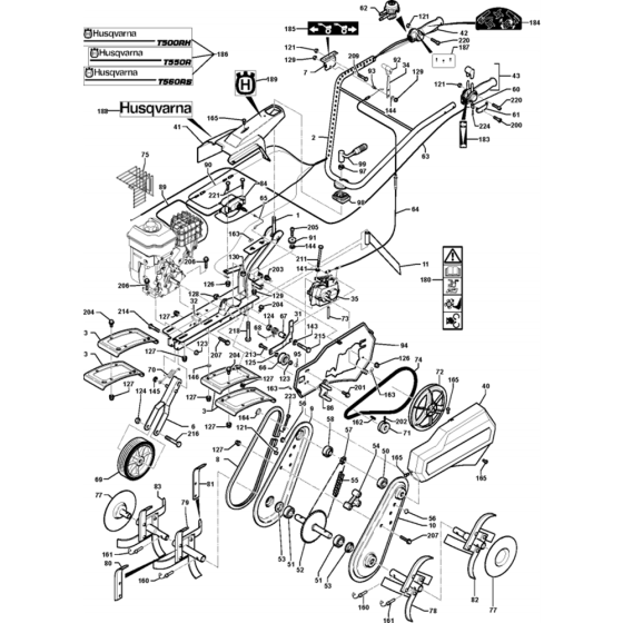 Husqvarna T550 R Assembly