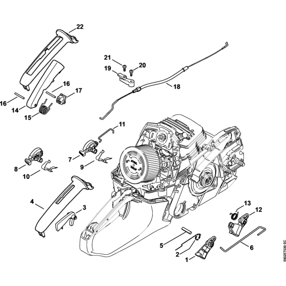 Throttle control Assembly for Stihl MS261 MS261C Chainsaws
