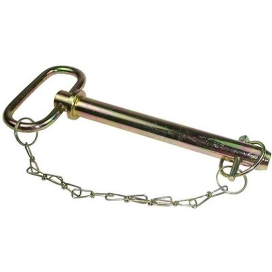 Tow Hitch Pin 3/4" (19mm) Diameter c/w Chains and Lynch Pin