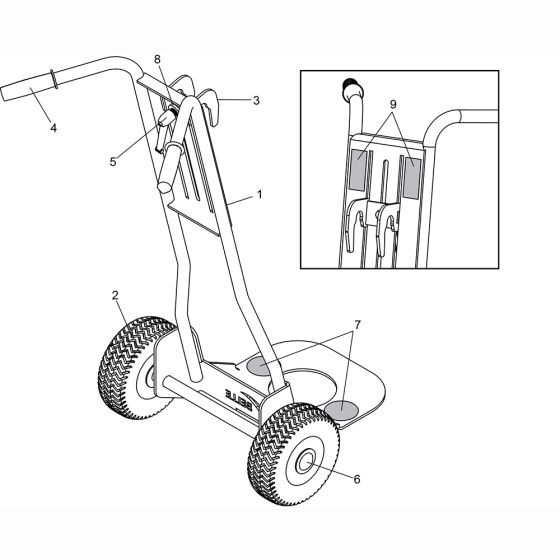 Trolley Assembly for Altrad Belle RTX Trench Rammer