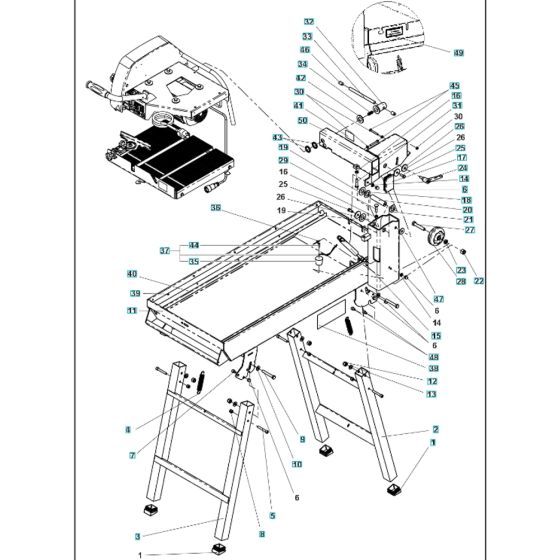 Frame Assembly for TS 350 E