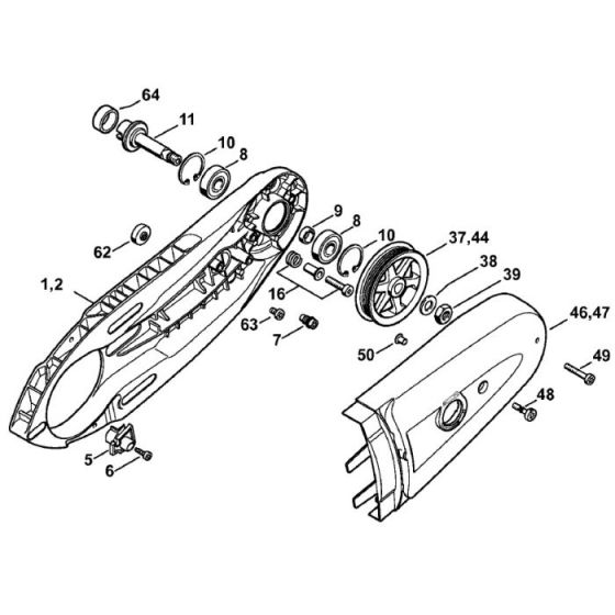 Cast Arm & Blade Pulley Assembly
