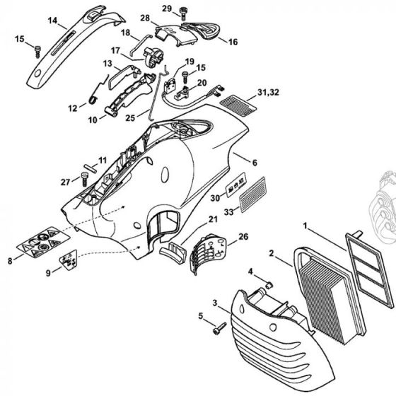 Shroud & Air Filter for Stihl