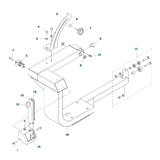 Arm Assembly for Husqvarna TS 90
