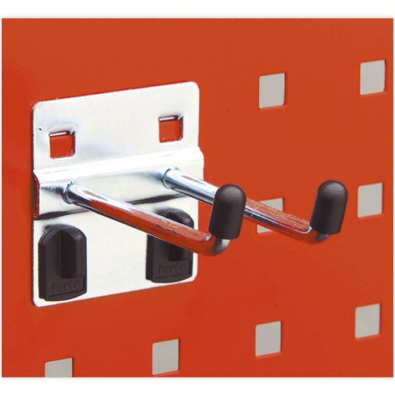 Double Prong Hook 6 x 25mm Angled End Pack of 5 Sealey Part No. TTS20