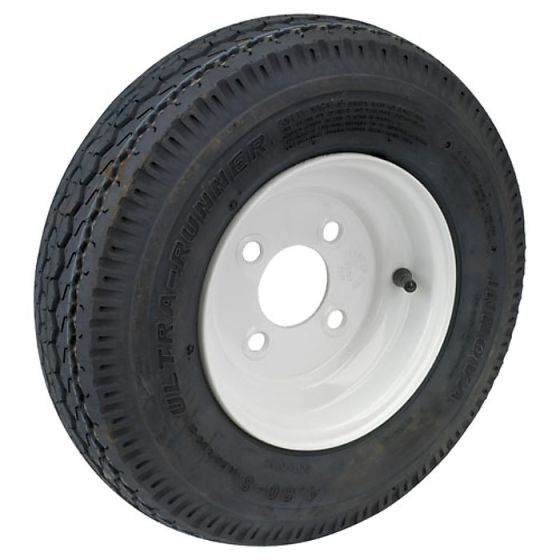 Trailer Wheel Assembly 500 x 10" 8 Ply Tyre with Rim - 4 Stud PCD