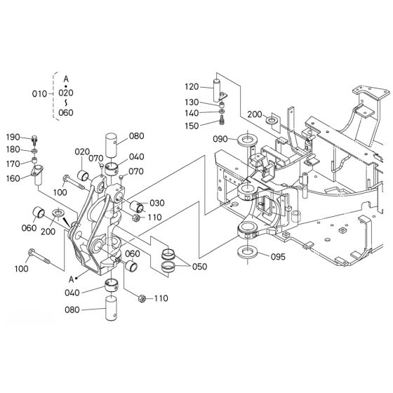 Kingpost Assembly for Kubota U17