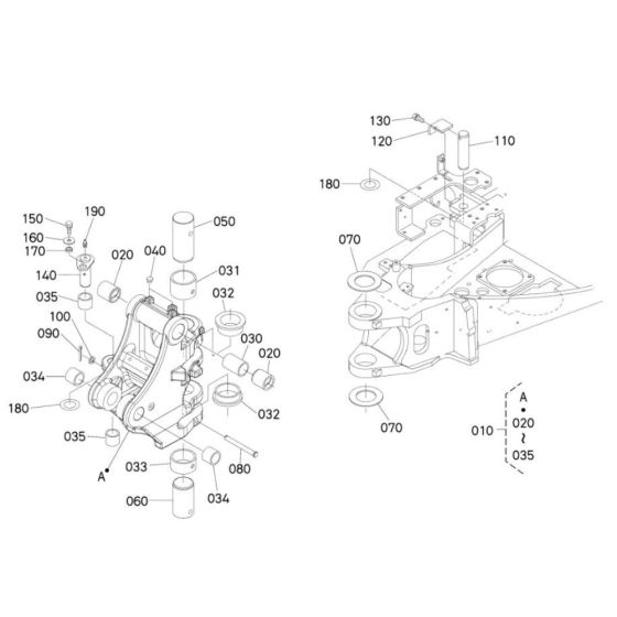 Kingpost Assembly for Kubota