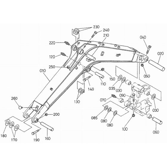 Boom Assembly for Kubota U27-4