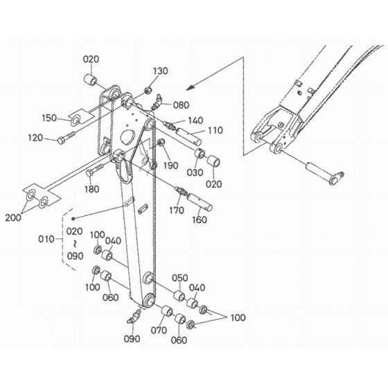 Dipper Arm for Kubota U35-4